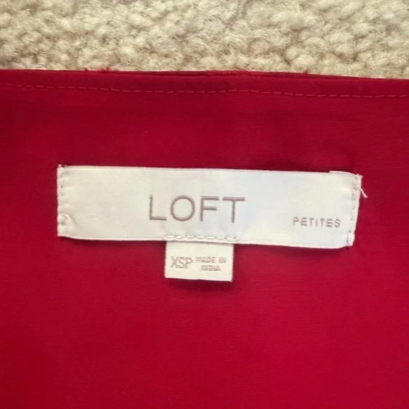 LOFT Vibrant Red Floral Camisole - Picture 5 of 6